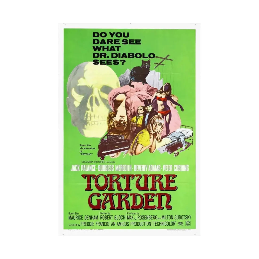 TORTURE GARDEN 1967 - Paper Movie Poster - The Sticker Space