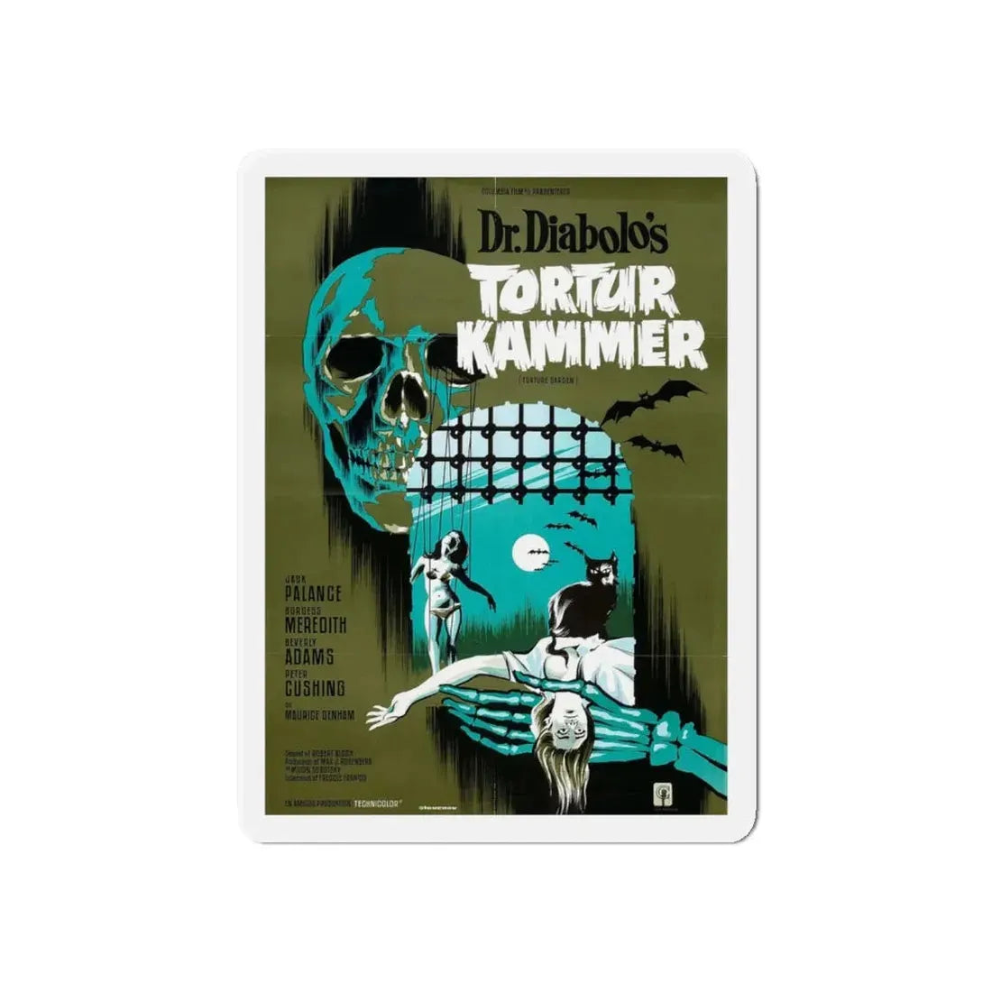 TORTURE GARDEN (2) 1967 Movie Poster - Refrigerator Magnet 6 Inch - The Sticker Space