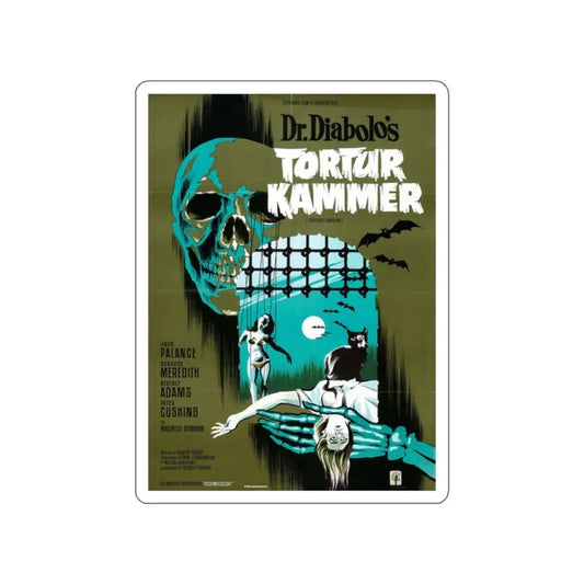 TORTURE GARDEN (2) 1967 Movie Poster STICKER Vinyl Die-Cut Decal 2 Inch - The Sticker Space