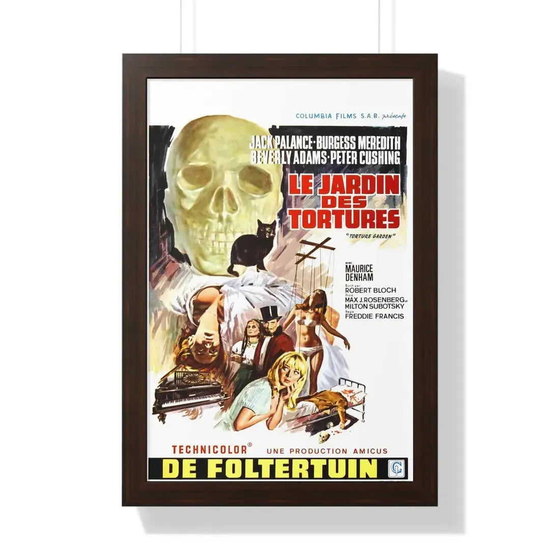 TORTURE GARDEN (BELGIAN) 1967 - Framed Movie Poster 16″ x 24″ Walnut - The Sticker Space