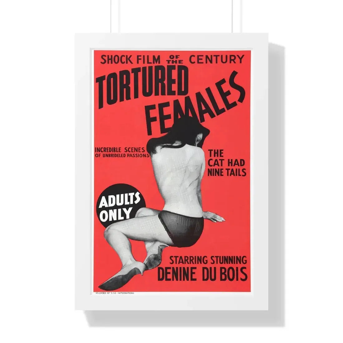 TORTURED FEMALES 1965 - Framed Movie Poster 16″ x 24″ White - The Sticker Space