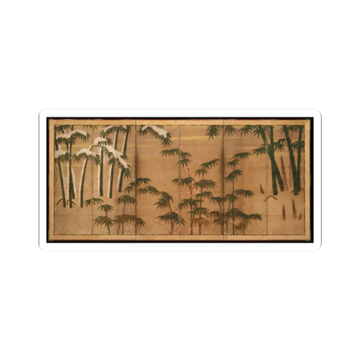 Tosa Mitsunobu - Bamboo in the Four Seasons - late 15th–early 16th century v2 - STICKER Vinyl Kiss-Cut Decal