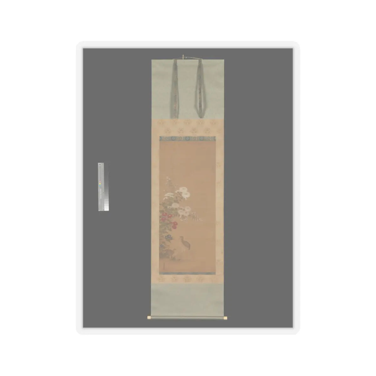 Tosa Mitsuoki - Quail and Autumn Flowers - late 17th century v2 - STICKER Vinyl Kiss-Cut Decal
