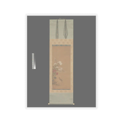 Tosa Mitsuoki - Quail and Autumn Flowers - late 17th century v2 - STICKER Vinyl Kiss-Cut Decal