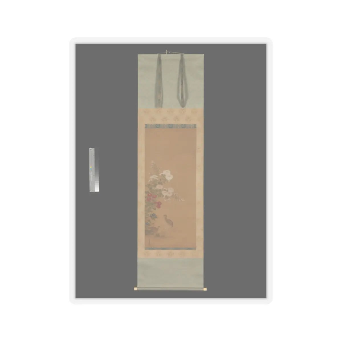 Tosa Mitsuoki - Quail and Autumn Flowers - late 17th century v2 - STICKER Vinyl Kiss-Cut Decal