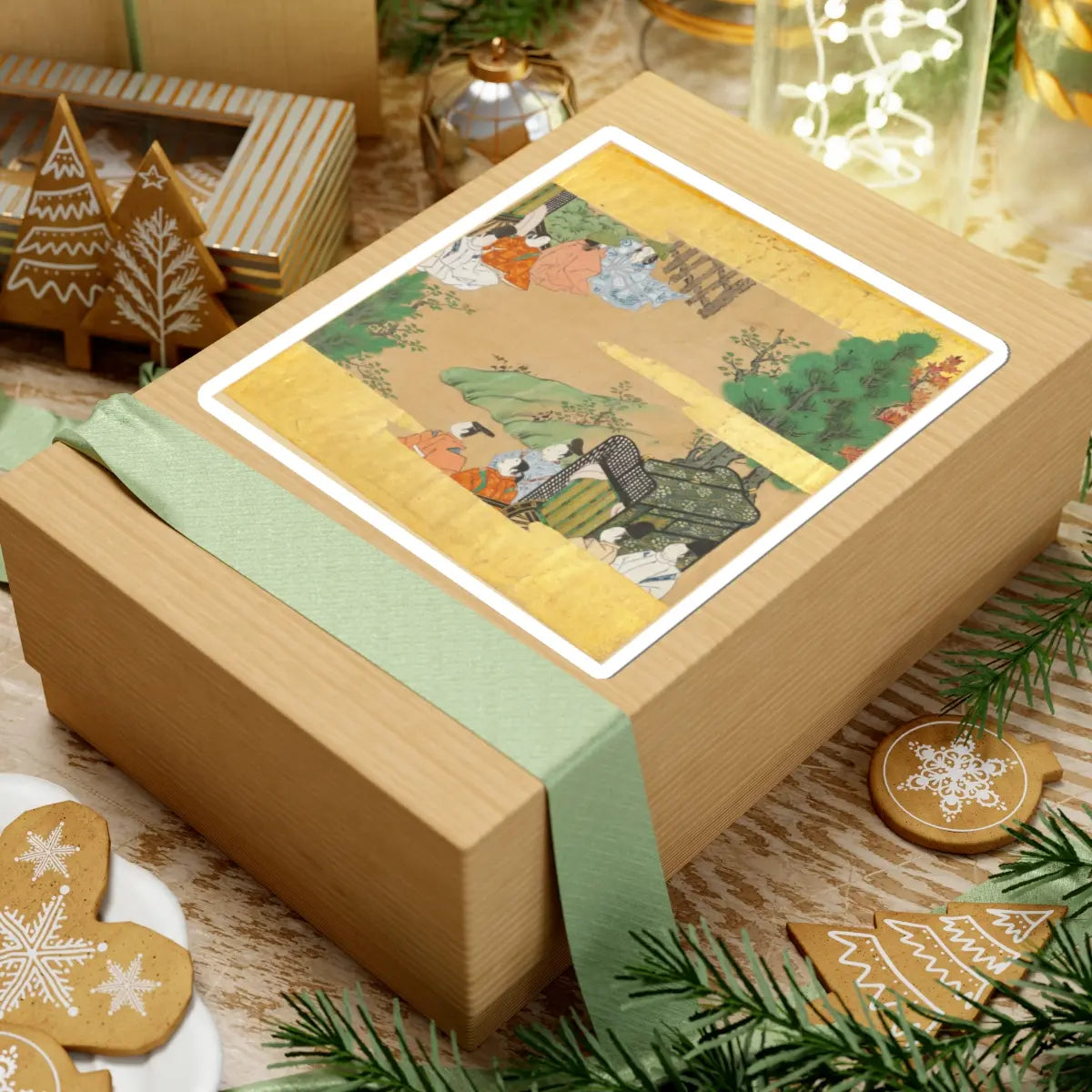 Tosa Mitsusada - The Tale of Genji (Genji Monogatari) - 17th century v31 - STICKER Vinyl Kiss-Cut Decal