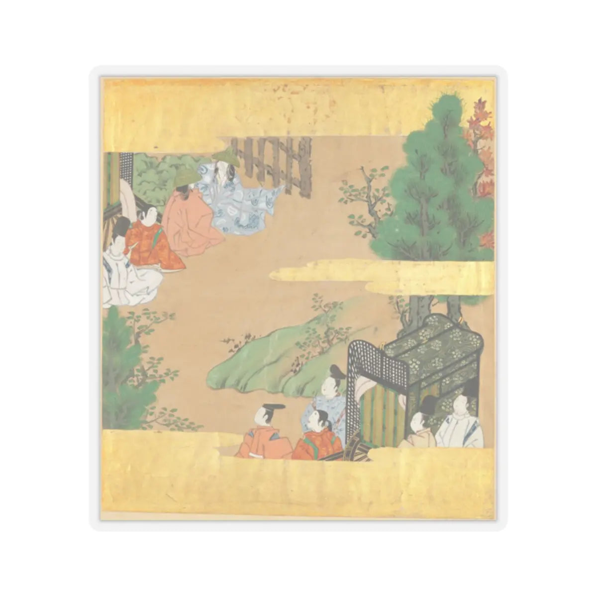 Tosa Mitsusada - The Tale of Genji (Genji Monogatari) - 17th century v31 - STICKER Vinyl Kiss-Cut Decal