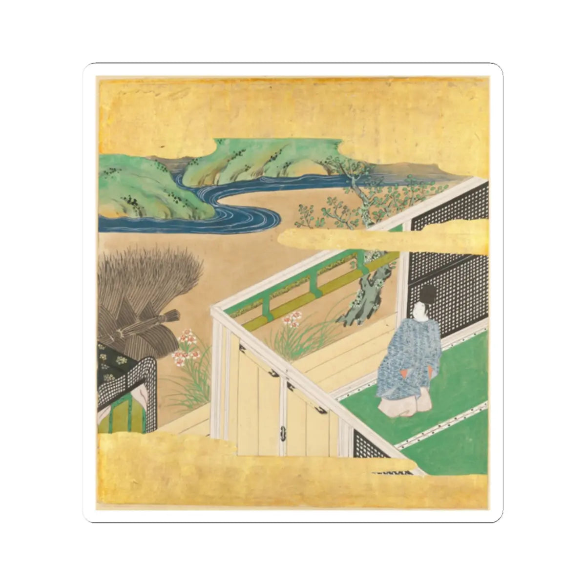 Tosa Mitsusada - The Tale of Genji (Genji Monogatari) - 17th century v7 - STICKER Vinyl Kiss-Cut Decal