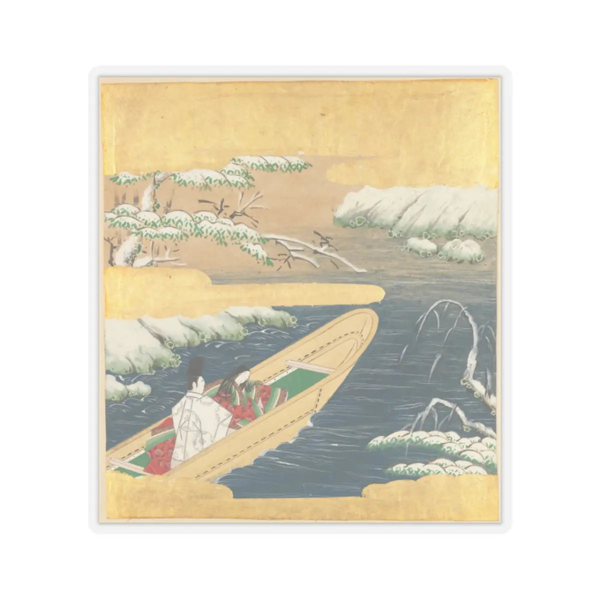Tosa Mitsusada - The Tale of Genji (Genji Monogatari) - 17th century v9 - STICKER Vinyl Kiss-Cut Decal