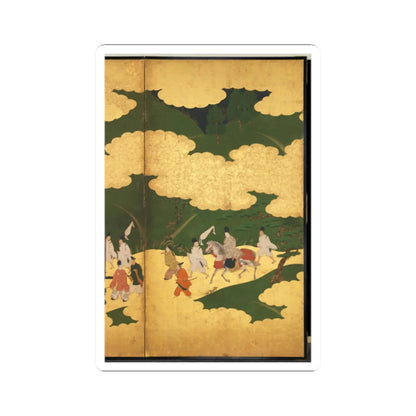 Tosa Mitsuyoshi - “An Imperial Excursion” (Miyuki), “A Boat Cast Adrift” (Ukifune), and “The Barrier Gate” - mid-16th–early 17th century v7 - STICKER Vinyl Kiss-Cut Decal