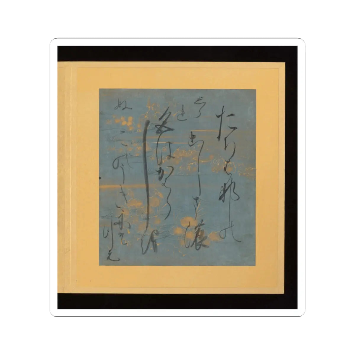Tosa School - Scenes and Calligraphic Excerpts from The Tale of Genji - early 17th century v32 - STICKER Vinyl Kiss-Cut Decal