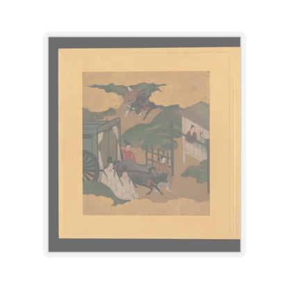 Tosa School - Scenes and Calligraphic Excerpts from The Tale of Genji - early 17th century v43 - STICKER Vinyl Kiss-Cut Decal