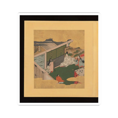 Tosa School - Scenes and Calligraphic Excerpts from The Tale of Genji - early 17th century v5 - STICKER Vinyl Kiss-Cut Decal