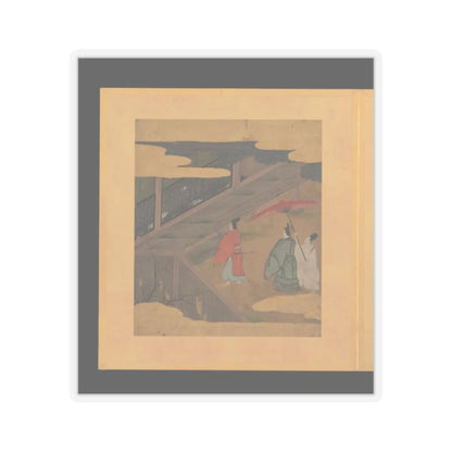 Tosa School - Scenes and Calligraphic Excerpts from The Tale of Genji - early 17th century v65 - STICKER Vinyl Kiss-Cut Decal