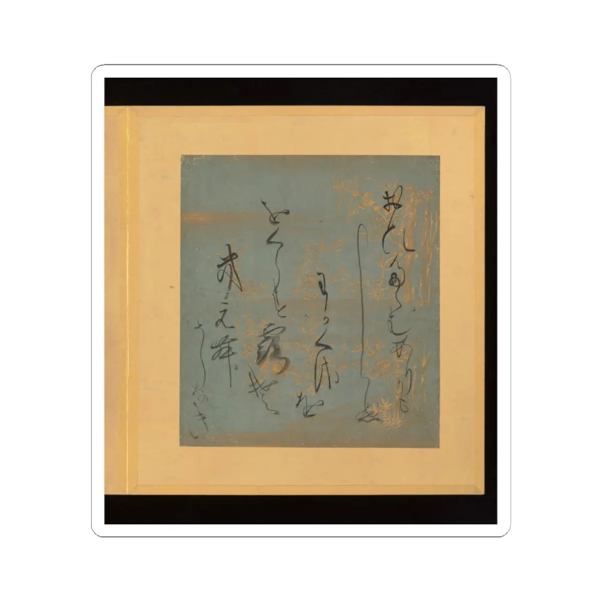 Tosa School - Scenes and Calligraphic Excerpts from The Tale of Genji - early 17th century v84 - STICKER Vinyl Kiss-Cut Decal