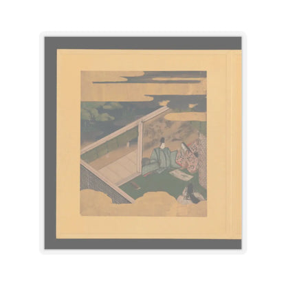 Tosa School - Scenes and Calligraphic Excerpts from The Tale of Genji - early 17th century v9 - STICKER Vinyl Kiss-Cut Decal