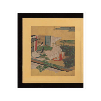 Tosa School - Scenes and Calligraphic Excerpts from The Tale of Genji - early 17th century v97 - STICKER Vinyl Kiss-Cut Decal