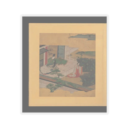 Tosa School - Scenes and Calligraphic Excerpts from The Tale of Genji - early 17th century v97 - STICKER Vinyl Kiss-Cut Decal