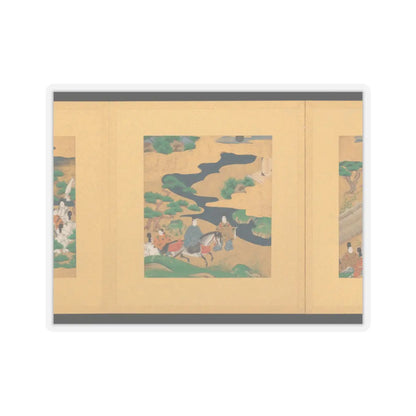 Tosa School - Scenes from The Tale of Genji - early 17th century v13 - STICKER Vinyl Kiss-Cut Decal