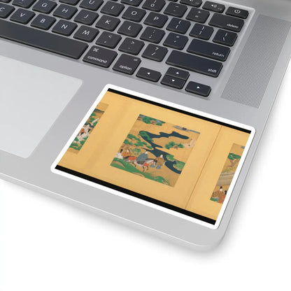 Tosa School - Scenes from The Tale of Genji - early 17th century v13 - STICKER Vinyl Kiss-Cut Decal