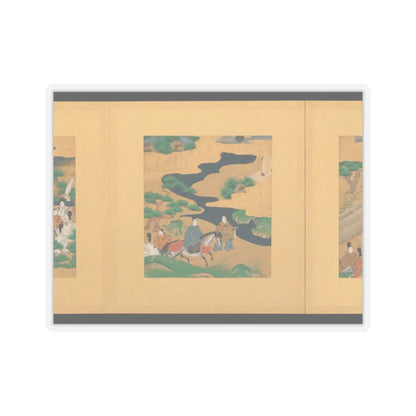 Tosa School - Scenes from The Tale of Genji - early 17th century v13 - STICKER Vinyl Kiss-Cut Decal