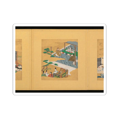 Tosa School - Scenes from The Tale of Genji - early 17th century v2 - STICKER Vinyl Kiss-Cut Decal