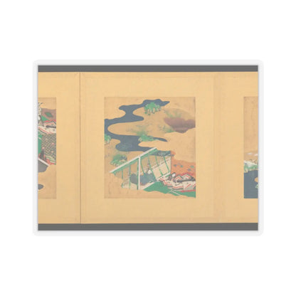 Tosa School - Scenes from The Tale of Genji - early 17th century v30 - STICKER Vinyl Kiss-Cut Decal