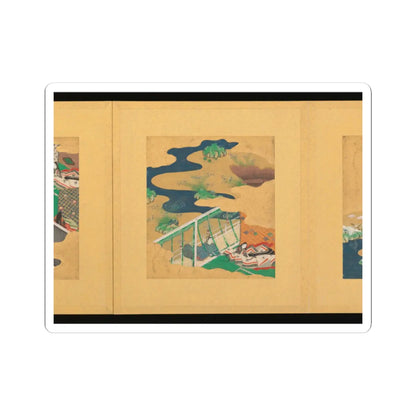 Tosa School - Scenes from The Tale of Genji - early 17th century v30 - STICKER Vinyl Kiss-Cut Decal