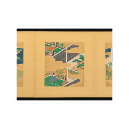 Tosa School - Scenes from The Tale of Genji - early 17th century v36 - STICKER Vinyl Kiss-Cut Decal