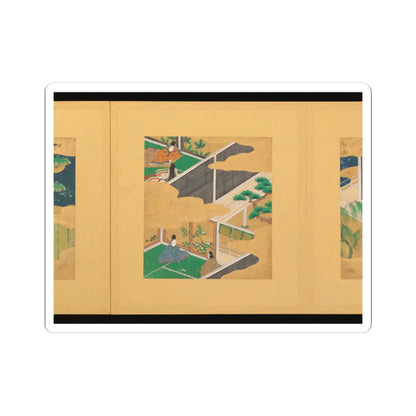 Tosa School - Scenes from The Tale of Genji - early 17th century v36 - STICKER Vinyl Kiss-Cut Decal