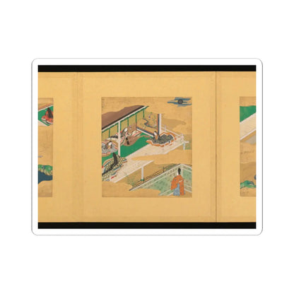 Tosa School - Scenes from The Tale of Genji - early 17th century v45 - STICKER Vinyl Kiss-Cut Decal