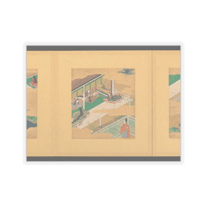 Tosa School - Scenes from The Tale of Genji - early 17th century v45 - STICKER Vinyl Kiss-Cut Decal
