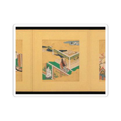 Tosa School - Scenes from The Tale of Genji - early 17th century v8 - STICKER Vinyl Kiss-Cut Decal