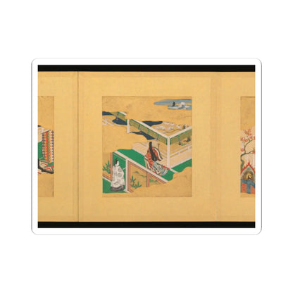 Tosa School - Scenes from The Tale of Genji - early 17th century v8 - STICKER Vinyl Kiss-Cut Decal