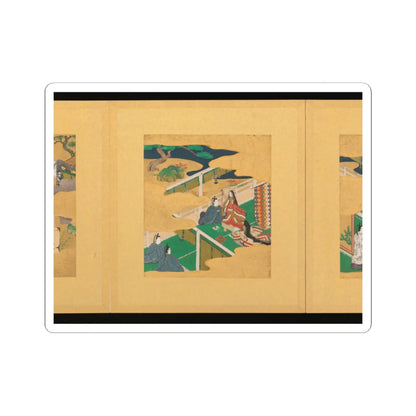 Tosa School - Scenes from The Tale of Genji - early 17th century v9 - STICKER Vinyl Kiss-Cut Decal