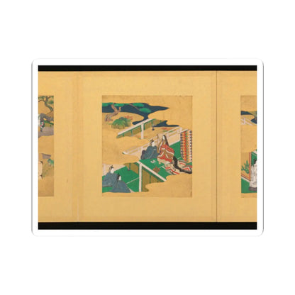 Tosa School - Scenes from The Tale of Genji - early 17th century v9 - STICKER Vinyl Kiss-Cut Decal