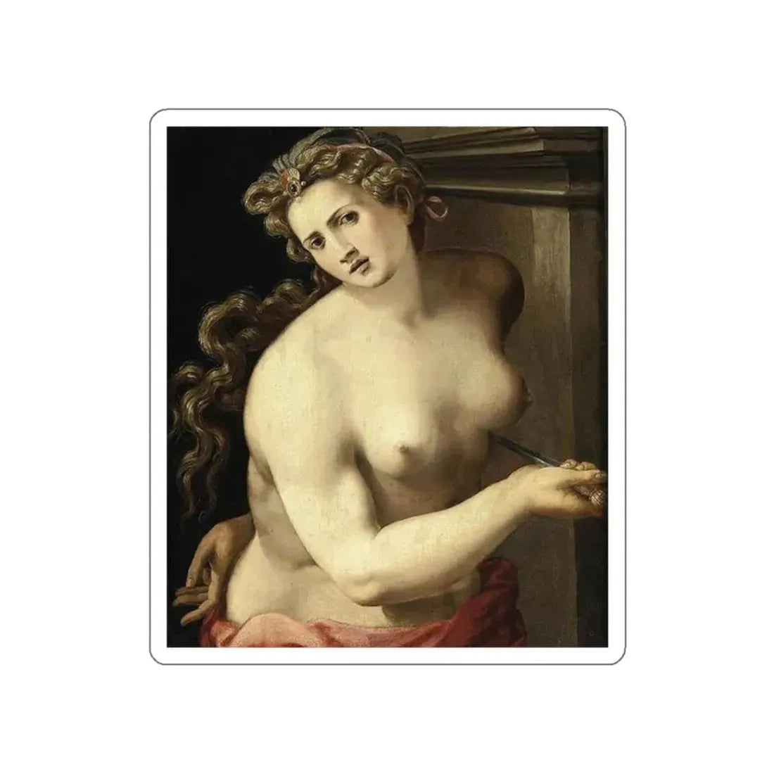 TOSINI, Michele - Lucretia (Artwork) STICKER Vinyl Die-Cut Decal White Die-Cut 2 Inch - The Sticker Space