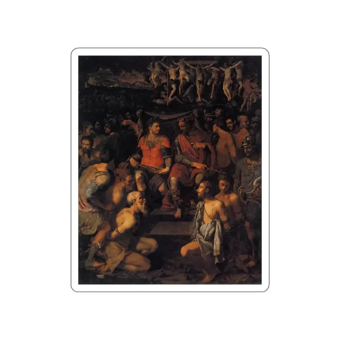 TOSINI, Michele - The Martyrdom of the 10.000 (Artwork) STICKER Vinyl Die-Cut Decal White Die-Cut 5 Inch - The Sticker Space