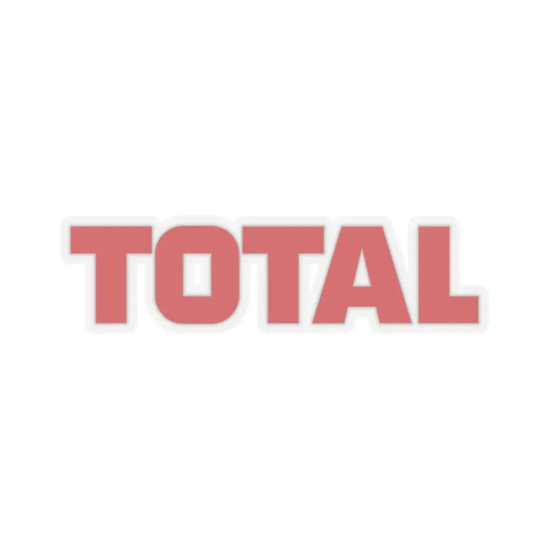 Total (old) (Logo) STICKER Vinyl Kiss-Cut Decal 2 Inch Transparent - The Sticker Space