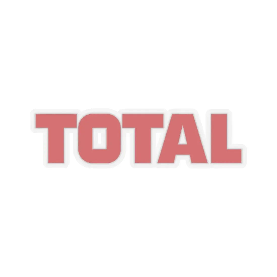 Total (old) (Logo) STICKER Vinyl Kiss-Cut Decal 4 Inch Transparent - The Sticker Space