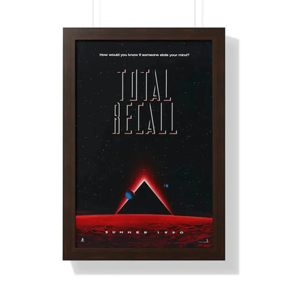 TOTAL RECALL 1990 - Framed Movie Poster 16″ x 24″ Walnut - The Sticker Space