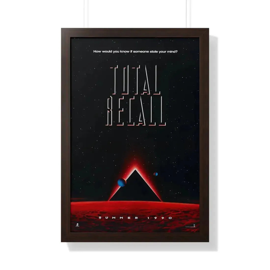 TOTAL RECALL 1990 - Framed Movie Poster 20" x 30" Walnut - The Sticker Space