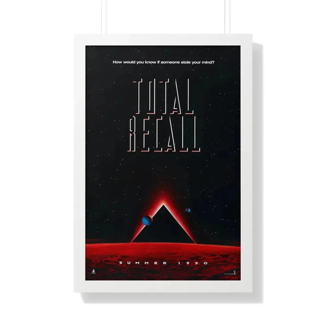 TOTAL RECALL 1990 - Framed Movie Poster 20" x 30" White - The Sticker Space