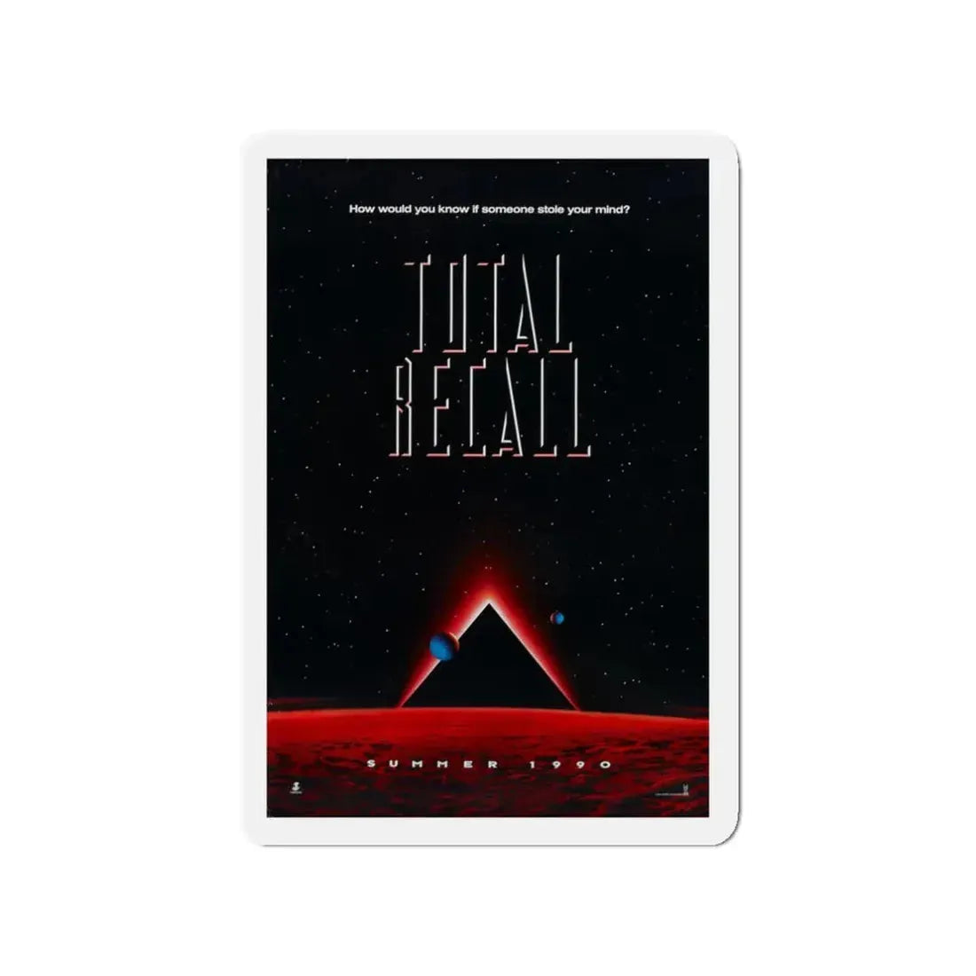 TOTAL RECALL 1990 Movie Poster - Refrigerator Magnet 3 Inch Die-Cut - The Sticker Space