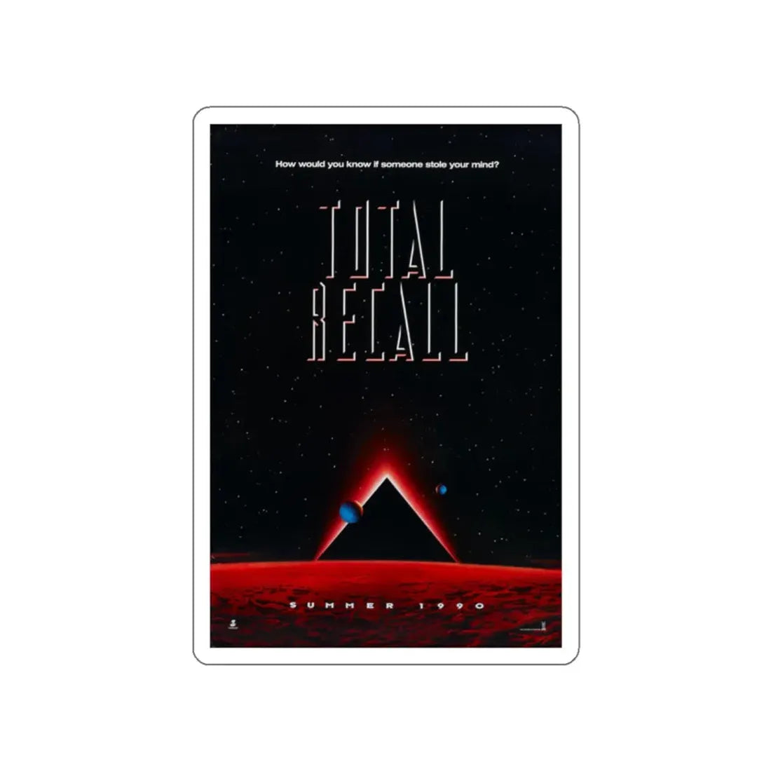 TOTAL RECALL 1990 Movie Poster STICKER Vinyl Die-Cut Decal 2 Inch - The Sticker Space