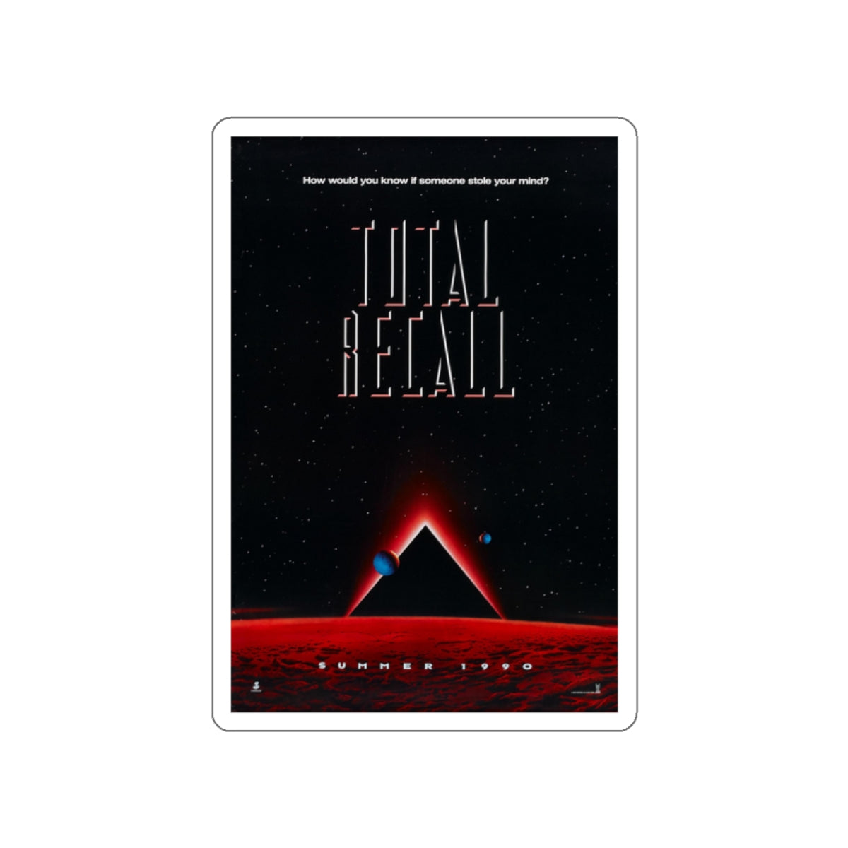 TOTAL RECALL 1990 Movie Poster STICKER Vinyl Die-Cut Decal-White-The Sticker Space