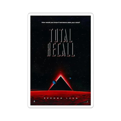 TOTAL RECALL 1990 Movie Poster - STICKER Vinyl Kiss-Cut Decal 2 Inch White - The Sticker Space