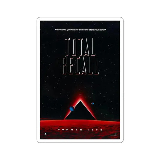 TOTAL RECALL 1990 Movie Poster - STICKER Vinyl Kiss-Cut Decal 2 Inch White - The Sticker Space