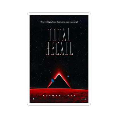 TOTAL RECALL 1990 Movie Poster - STICKER Vinyl Kiss-Cut Decal 4 Inch White - The Sticker Space