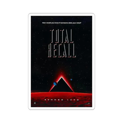 TOTAL RECALL 1990 Movie Poster - STICKER Vinyl Kiss-Cut Decal 6 Inch White - The Sticker Space